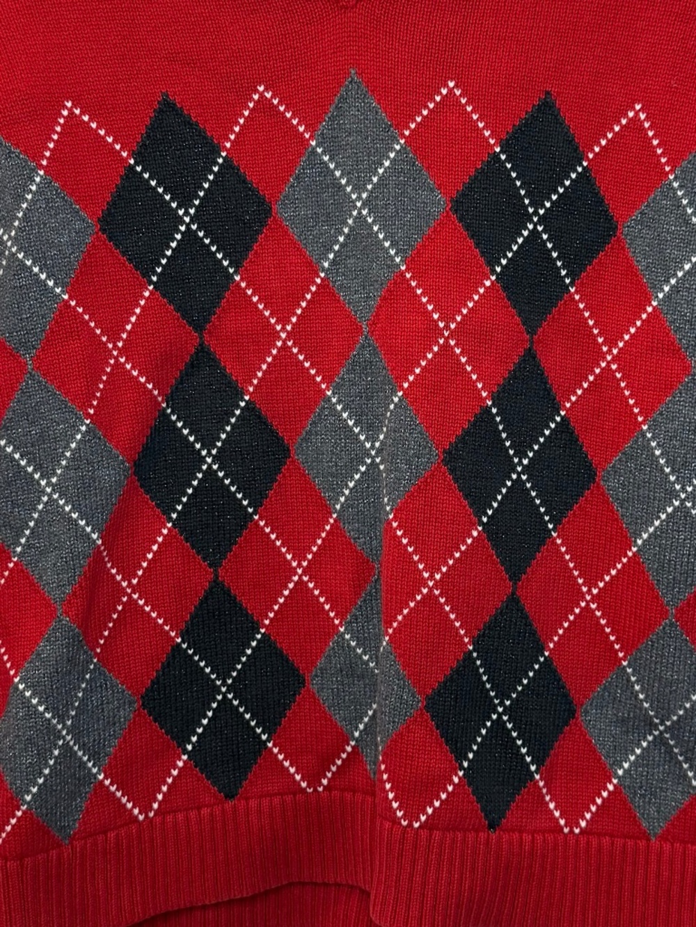 Womens Tommy Hilfiger V-neck Argyle Diamond Pattern Sweater - 5 for $25 - Picture 4 of 4